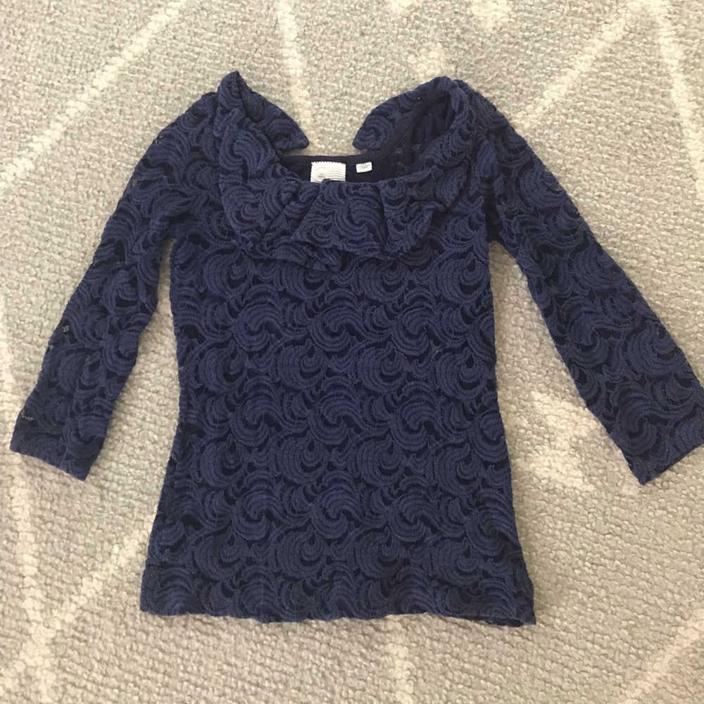 Anthropologie 9-H15 STCL lace top